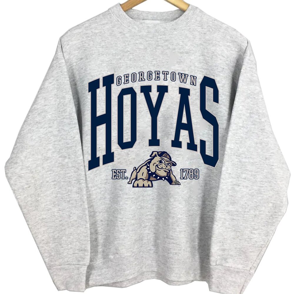 Georgetown University Sweatshirt NCAA Georgetown Hoyas Shirt Sweater Retro